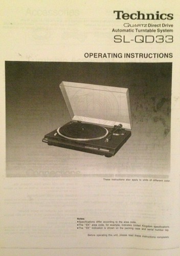 Technics qd33 direct - technics, sl-qd33