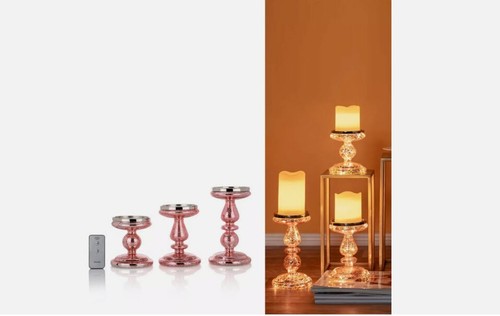 3er set led beleuchtete glas - led,