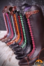 Schnürsenkel 1Paar extra lang geschnürte Reitstiefel verschiedene Farben 2,40m