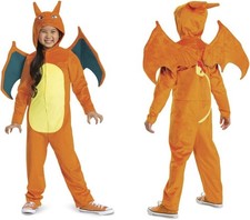 Pokémon Charizard Deluxe Kostüm – Jumpsuit mit Flügeln für Kinder
