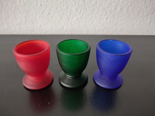 Eierbecher aus glas rot - 3, (rot