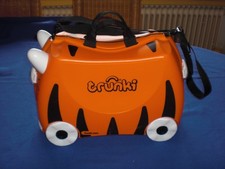 Trunki Kinderkoffer Tiger Tipu orange 46x30x21cm Koffer zum Sitzen Rollen