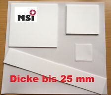 PTFE Teflon Zuschnitt Platte Folie Dicke 0,25 bis 25!!! mm Dichtung weiß Tafel