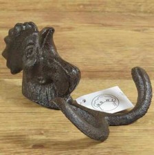 Garderobenhaken Hahn Gusseisen Kleiderhaken Wandhaken Landhaus Schlüsselhaken HK