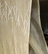 3 stylische, goldgelbe, zweilagige Vorhangschals von Heine, Artikelnummer 171517