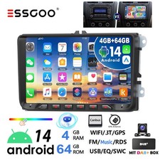 DAB+ Autoradio Android 14 GPS4G+64G 2 DIN für VW GOLF 5 6 Passat Touran Tiguan