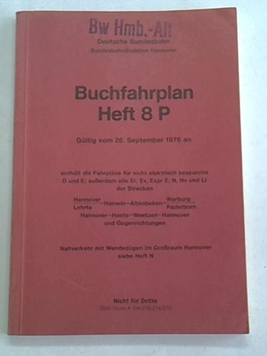 Buchfahrplan heft - buchfahrplan, 8