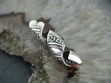 Silber 925 Bartschmuck Bartspirale Bartcreole Celtic Snake Schlange Haarschmuck