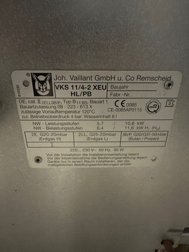 Vaillant vks xeu hl - xeu, hl/pb