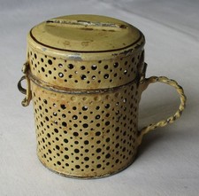 schöne antike Spendendose Sammelbüchse aus Metall um 1930 (161892)