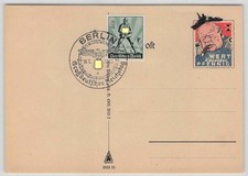 Deutsches Reich Feldpost-Spottkarte Winston Churchill gestempelt BERLIN 1940