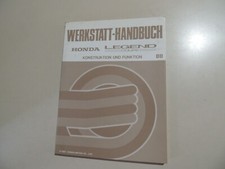 1988 Werkstatthandbuch Einführungsschrift Honda  Legend Coupe KA3 2,0L 2,7L