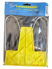 RHEITA Buchstütze Leseständer gelb Kunststoff Metall 21cm Höhe 17cm Breite