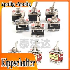 Kippschalter Schalter Taster 250 V/ 15 A Ein/Aus, Ein/ Aus/ Ein 2polig -6polig