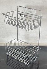 Badezimmer Dusch Wand Regal 2 Etagen Edelstahl Silber