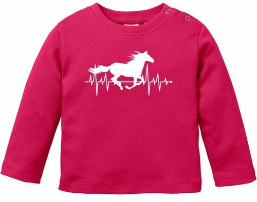 Baby langarmshirt pferd motiv - baby,