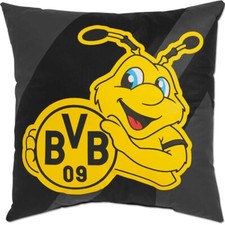 BVB Kissen Emma Borussia Dortmund Logo Kuschelkissen Maskottchen Fanartikel Shop