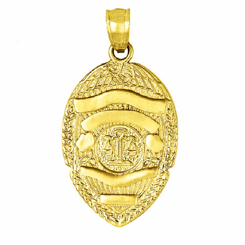 14k gelbgold polizei abzeichen - 14k,