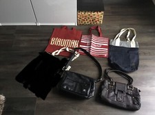 5 tlg Shopper Umhänge HandTasche Gabba Blaumax little Switzerland shabby vintage