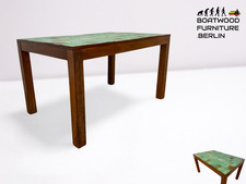 Boatwood by WMK I Einzigartiger 140x90cm großer grüner Esstisch aus altem Bootsh