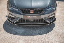 Cup Spoilerlippe Front Ansatz V.5 passend für Seat Leon Cupra / FR Mk3 FL schwar