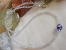 Hellblauer Chalcedon Kette mit