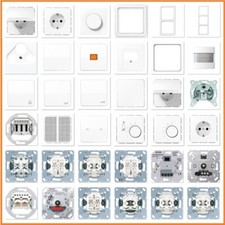 JUNG Serie CD 500 CD500 WW Alpinweiß Weiß USB Steckdose Rahmen Schalter Wippe