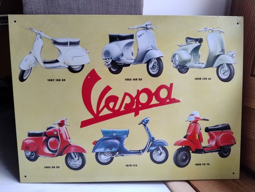 Vespa blechschild retro - blechschild,