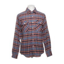 Brixton, Flanellhemd, Größe: M, Bowery, Blau/Orange/Mehrfarbig, Glencheck #8Dy