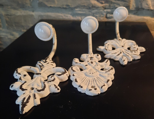 Wandhaken weiß shabby - wandhaken,, weiß,