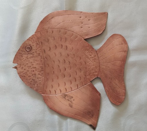 Wanddeko fisch aus kupfer - -,