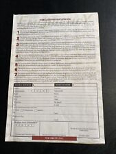 Breitling Emergency Verkausvertrag blanko ... selten !!!