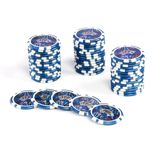 Poker chips wert blau - 50,