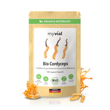 Bio Cordyceps Kapseln 120 Stück hochdosiert | 500mg pro Kapsel | 60-Tage vegan