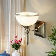 Jugendstil Wandleuchte in Messing antik ZEUS Wandlampe Flur Treppenhaus