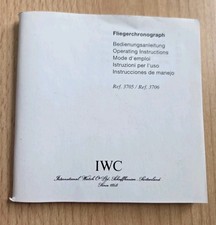 IWC Schaffhausen  Booklet Bedienungsanleitung Für Fliegeruhr Ref. 3705 Und 3706