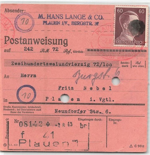 897259 sbz postanweisung mit - 897259),