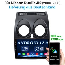 9 Zoll Android 12 Autoradio Für Nissan Qashqai 1 J10 GPS Navi WiFi RDS BT SWC EQ