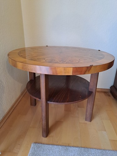 Intarsientisch rund mit