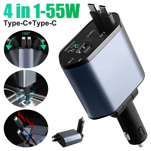4in1 auto usb ladegerät - c,