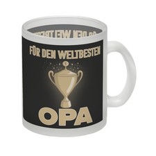 Für den weltbesten Opa Glas Tasse mit Pokal