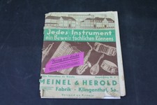 alter Druck Katalog Meinel &