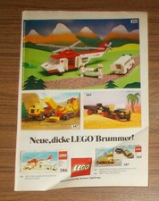 Seltene Werbung LEGO LEGOLAND 386 Rettungshubschrauber 387 Greifbagger 385 1976