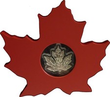 20 Dollar Kanada 2015 PP Proof Silber Mapleleaf Silhouette Cut Out