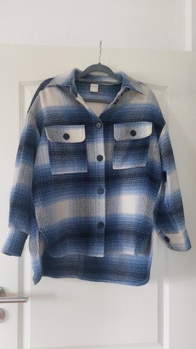 Hemdjacke blau weiß kariert - hemdjacke,