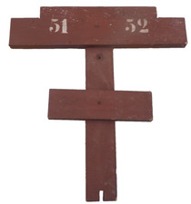 Antik Imker Bienen Aufstecker auf Bienenbeute  "51  52" #1822 B4