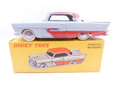 DINKY TOYS 24D * PLYMOUTH BELVEDERE * GREY  / RED  * 1:43 * 1957 * OVP