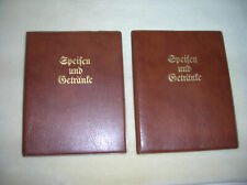 2 Speisekarten Speisen und Getränke Menuekarten Speisemappen Restaurant schraub