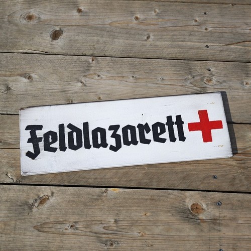 Holzschild feldlazarett - feldlazarett, +