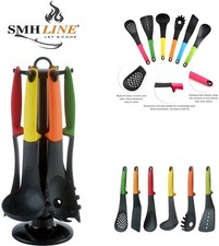 Küchenhelfer-Set 7tlg. Kochbesteck mit Stände Kochutensilien Küchenzubehör Küche